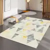 Alfombra de Piso, Alfombra de Mesa de Café de Terciopelo de Cristal, Alfombra Moderna para Sala de Estar, Estilo Simple y Lujoso de Gama Alta, Alfombra Nórdica Lineal para Dormitorio