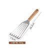 Espátula para freír pescado de acero inoxidable, espátula multifuncional para freír, espátula para panqueques, herramienta para hacer panqueques, espátula para bistec