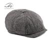 Gorra octogonal retro de moda de estilo británico para hombre, primavera, otoño e invierno, nueva llegada, boina a cuadros de moda de estilo coreano para mujer.