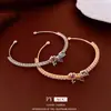 Pulsera Abierta Mariposa Color Zircón Transfronteriza Ins Pulsera Dopamina Moda de Nicho Joyería de Alta Gama Venta al por Mayor