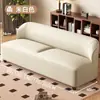 Sofá minimalista para sala de estar, apartamento pequeno, couro artístico, popular em lojas de moda, recepção e área de descanso, sofá pequeno de dois ou três lugares