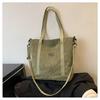 Outono e inverno popular corduroy saco mulheres de grande capacidade ombro tote bag nicho commuter classe estudante universitário bolsa de mensageiro