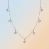 Cadena de Clavícula Estrella de Venta Caliente Transfronteriza de Comercio Exterior, Apilable de Plata 925 que No se Desvanece, Accesorios de Collar de Alta Calidad Estilo Ins para Mujeres