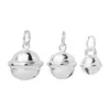 Cascabel de Plata S925 que Suena, Colgante de Joyería de Plata, Pulsera de Cuerda Roja Tejida a Mano DIY, Pequeños Accesorios Colgantes de Plata Pura