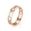 Anillo de Acero de Titanio con Números Romanos, Anillos de Pareja de Diseño de Nicho de Lujo Ligero en Stock, Anillo de Dedo Liso para Mujer que No se Desvanece