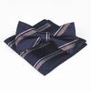 Set de Pajarita y Pañuelo de Bolsillo de Nuevo Estilo Moderno Boda Novio Padrino Moderno Traje de Hombre Cuadrado Cuadrado Boda Rayado Vintage