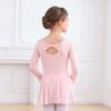 Ropa de Baile para Niños, Ropa de Práctica de Ballet de Manga Larga para Niñas, Ropa de Examen de Danza China con Lazo para Niñas, Body con Falda