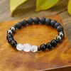 Pulsera de Cristal Transfronteriza Más Vendida Pulsera Elástica con Cuentas Hecha a Mano para Hombres y Mujeres Obsidiana Ojo de Tigre Pulsera de la Suerte para Parejas