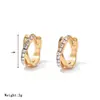 Pendientes Retro Europeos y Americanos de Circonita para Mujer, Lujo Ligero con un Toque de Alta Gama, Clips para Orejas con Incrustaciones de Diamantes Micro, Pendientes Minimalistas de Moda y Versátiles