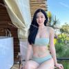 Nuevo Ins Retro Estilo Hong Kong Sexy Strapless Cintura Alta Adelgazante Cubre Vientre Vacaciones de Aguas Termales Bikini Dividido Traje de Baño para Mujer
