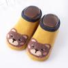 Meias de chão para bebê outono e inverno terry espessadas para meninos e meninas bebê desenho animado dispensando antiderrapante meias para bebês de colo algodão penteado