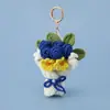 Día de Año Nuevo 2026 Flor de Hilo Nueva Hecha a Mano Linda Crochet de Cuatro Hilos Flor de Springfield Llavero Regalo para Personas Mayores