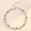 Pulsera creativa de diamante de colores en forma de corazón asimétrico Regalo del Día de San Valentín Pulsera simple de diamante en forma de corazón estilo Mori para mujer
