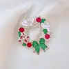 Broche Guirlanda de Natal Personalizado Moda Europeia e Americana, Acessório Versátil para Terno, Corsage Feminino, Pin de Lapela, Acessório de Roupa