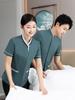 Ropa de Trabajo de Limpieza Manga Corta para Mujer Verano Atendiente de Habitación de Hotel Limpiador de Propiedad Hospitalaria Ropa de Tía talla grande