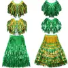 Festival Irlandés Abrigo de Seda con Flecos para la Lluvia Parches Dorados y Verdes Capa Fiesta del Día de San Patricio Baile de Graduación Chal de Alambre