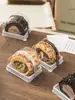 Caja de Empaque para Rollo de Pastel Pieza Única Estilo Japonés Floss de Carne Suiza Piel de Tigre Sueño Dragón Rollo Terciopelo Rojo Rebanada Caja Desechable