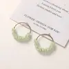 Corea del Sur Cuentas de Cristal de Color Círculo de Aleación Colgante DIY Moda Pendientes Elegantes Accesorios de Colgante para Pendientes