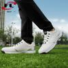 Novos Sapatos de Golfe Masculinos com Travas Fixas e Quebradas, Cadarço Rápido tipo Botão, Sola Antiderrapante, Sapatos Porosos e Respiráveis