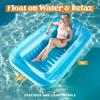 Oferta Caliente Nueva Piscina de Bronceado Inflable Fila Flotante de Agua con Almohada Orificio para Taza Engrosada Cama Flotante para Adultos Individual y Doble Piscina de Agua