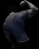 Breathedivinity Marca Americana de Moda Estilo Oscuro Ropa Deportiva Fitness Camiseta para Hombre Elástico de Secado Rápido