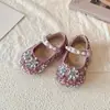 Zapatos de Bebé 2026 Primavera y Otoño Antideslizantes Brillantes Zapatos de Princesa de Moda con Pedrería Zapatos de Cuero para Niños Suela Suave Zapatos Planos para Niñas