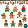 Exclusividad transfronteriza: Nuevas decoraciones navideñas de hombre de jengibre de PVC 2026, adornos para el árbol de Navidad y decoraciones para el ambiente festivo