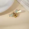 Nuevo accesorio para el cabello moderno y versátil estilo coreano, pinza para el pelo de abeja con goteo de aceite para niñas, pinza pequeña fresca para flequillo, pasador