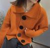 Cardigan de Tricô Soltinho Estilo Coreano Preguiçoso para Mulheres Nova Coleção Outono e Inverno 2025 Jaqueta Suéter com Lapela de Botão Único para Mulheres