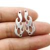 Nuevo 12*30mm aleación plata antigua joyería pequeña llama collar aretes colgante accesorios colgante material diy