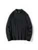 Sudadera de manga larga para hombre con cuello medio alto, estilo primavera y otoño, camiseta base deportiva casual holgada, top de color liso moderno