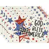 Manteles Individuales de Lino Estampados del Día de la Independencia Americana Transfronterizos para Reuniones Familiares, Celebraciones Festivas, Manteles para Vajilla Resistentes al Calor y a las Manchas, Conmemorativos