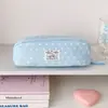 Bolsa Cosmética Pequeña Fresca de Mano para Niñas, Bolsa de Almacenamiento Portátil de Gran Capacidad, Estuche para Lápices de Papelería para Estudiantes, Bolsa para Productos de Cuidado de la Piel para Niñas