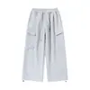 Pantalones Casuales Rectos de Moda Magmans para Hombre con Bolsillos Grandes, Pantalones de Chándal Deportivos Holgados de Pierna Ancha Ck25050