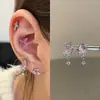 Huevo de Paloma Luz de Lujo Uñas de Hueso de Oreja Mariposa Las Más Fáciles para Combinar Temperamento Pequeño Fresco Dulce Lindo Uñas de Hueso de Oreja Acero de Titanio para Mujer