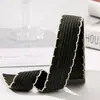 Fita de Tecido Flocado Borda Ondulada Listrada Webbing Acessórios de Cabelo DIY Laço Adorno de Cabeça Cordão de Renda Veludo Acessórios Cinto