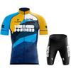 Versão da Equipe do Jersey de Ciclismo de Verão do Tour de France Roupa de Ciclismo de Manga Curta Bermuda de Ciclismo Roupas para Bicicleta de Montanha Respirável e de Secagem Rápida