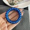Corea del Sur Dongdaemun Nuevo Azul Klein Sirena Ji Línea Telefónica Anillo para el Cabello Mate Sin Marcas Atadura Pulsera para el Cabello Accesorios para el Cabello