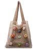 Bolso de Punto Transfronterizo Relajado de Gran Capacidad para Mujer 2025 Nuevo Bolso de Hombro para Viajar Estilo Perezoso Bolso Tote Calado