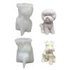 Molde de silicona para velas de aromaterapia con forma de cachorro de bichón Sherina, molde de yeso para hacer tú mismo.