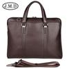 Pasta Masculina de Couro Genuíno Bolsa de Negócios Couro de Vaca Bolsa para Documentos Grande Capacidade Bolsa para Laptop de 15,6 polegadas Bolsa de Negócios à Prova d'Água