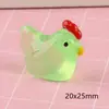 Accesorios de resina de pollito amarillo luminoso de dibujos animados material para manualidades diy carcasa de teléfono móvil pegatinas para refrigerador decoración de coche adornos pequeños