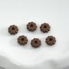 Cuentas de calabaza de aleación de 8 mm con agujero para hilo de color pintado, cuentas sueltas para bricolaje, cadena para teléfono móvil, pulsera, collar, llavero, accesorios de joyería