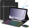 Adecuado para Samsung Taba9Plus Teclado Bluetooth Retroiluminado de Colores y Set de Ratón A11+ Ranura para Lápiz Funda de Cuero Funda S10Lite