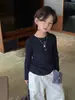 Suéter Base Inverno 2026 Cheese and Meow Boy Costela Vertical Meio Botão Tamanho Médio a Grande Roupa Íntima Infantil Top de Tricô