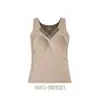 Chaleco térmico calefactor de grafeno para mujer, con copas incorporadas, cuello en V, sin costuras, tejido cepillado, adecuado para otoño e invierno, como capa base para abrigarse