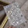 Nuevas Pegatinas para Uñas de Corazón de Metal Líquido, Dulces y Geniales, Versátiles Estrellas en Relieve, Relojes, Corazones de Amor, Pegatinas para Uñas de Caricatura