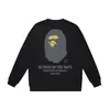 Comercio exterior transfronterizo marca de tendencia estilo japonés BAPE cabeza de tiburón estampado de letras unisex sudadera con cuello redondo colección