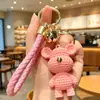 Chaveiro Pingente de Urso de Lã de Silicone Criativo de Desenho Animado da Moda para Homens e Mulheres Acessórios de Corrente para Mochila Carro Presente