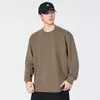 Ropa de Hombre Fengshe / Camiseta de Manga Larga para Hombre con Bordado de Letras, Cuello Redondo, Corte Holgado, Estilo Retro Japonés, Nueva Colección de Primavera